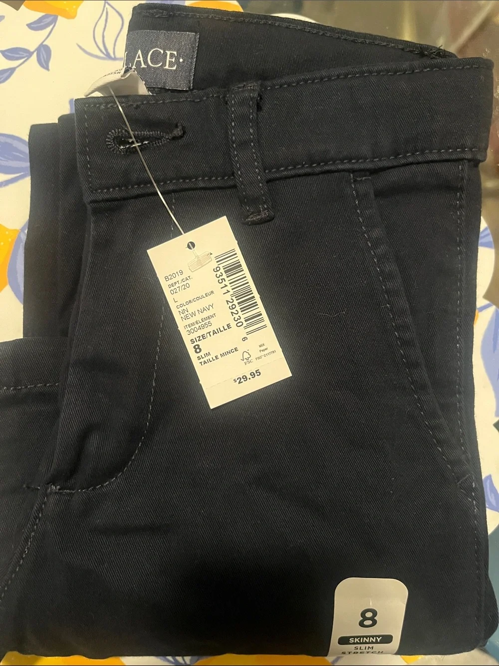 Kids Navy Stretch Pants Size 8